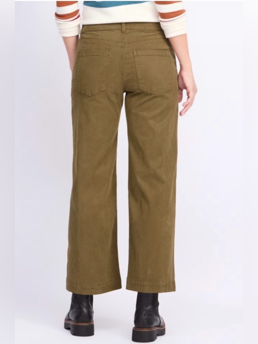 KUT from the Kloth Charlotte High Rise Wide Leg Pants 6 Olive Green Utility - Picture 2 of 9